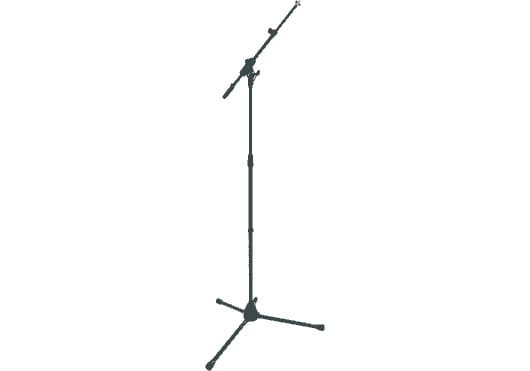 RTX TRTMPX - Telescopic microphone stand. Metal base. Black. Adjustable arm.
