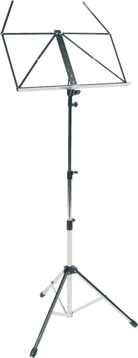 RTX TRTMSCX-B - Music Stand with Floor Stand. Metal Base. Black.