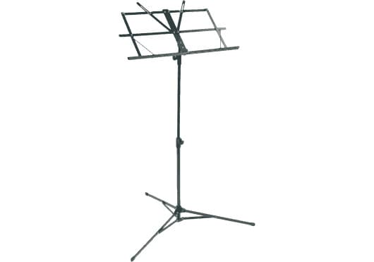 RTX TRTMSN - Music Stand with Floor Stand. Metal. Black. Suitable for large books. Includes a carrying bag.