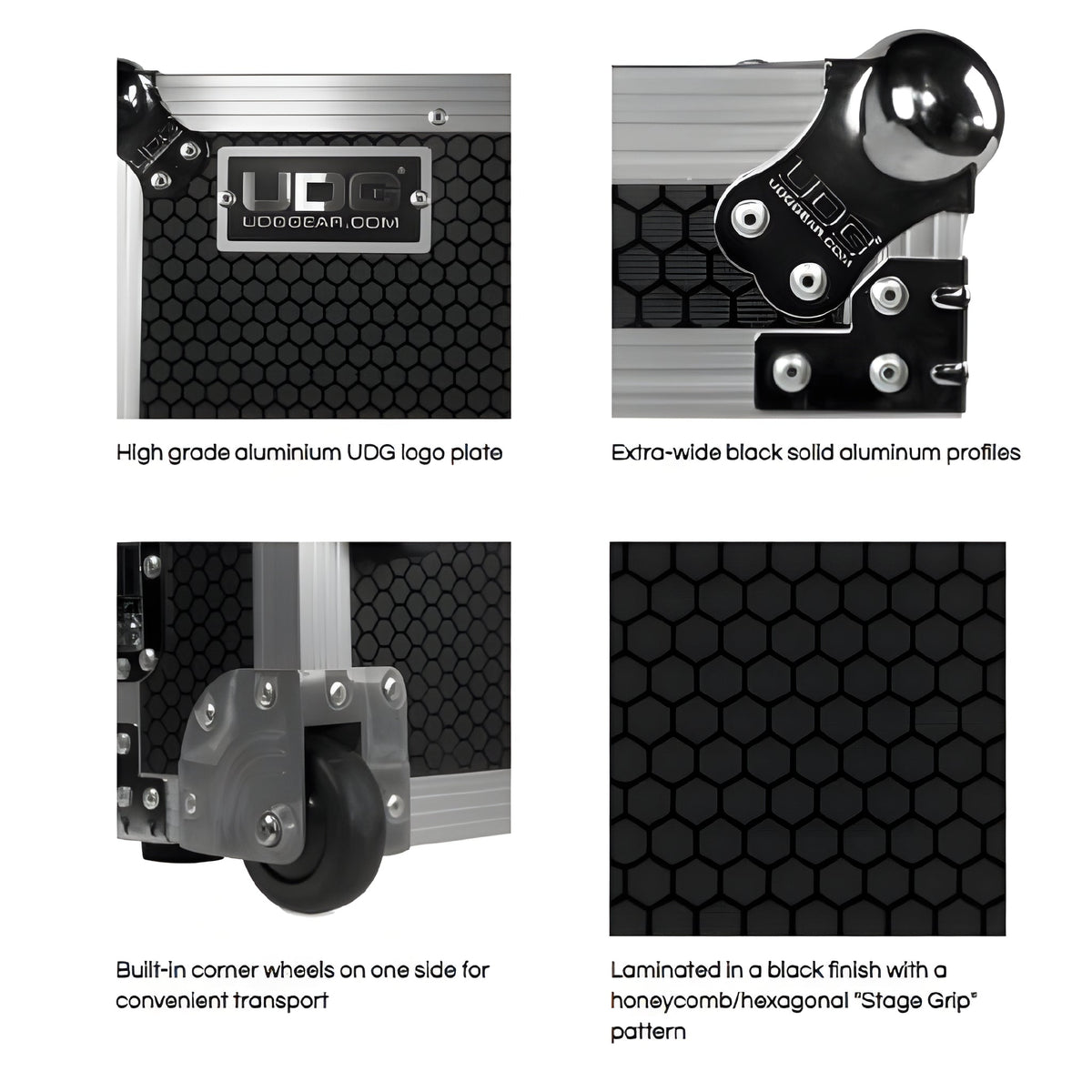 UDG U91054BL - Flight Case Multi Format XXL Negro Plus (Bandeja para ordenador, Carrito & Ruedas) - Tempo Shop