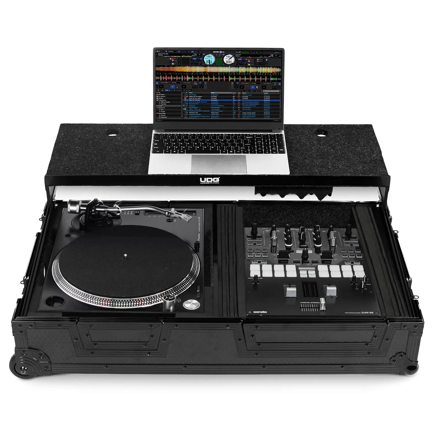 UDG U91100BL - Ultimate Flight Case SINGLE TURNTABLE BATTLE/PLX - CRSS12+10'/12' MIXER Plus - Tempo Shop