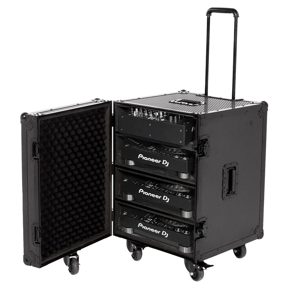 UDG U91101BL - Ultimate Flight Case 4 CDJ/MIXER Negro Plus (Carrito & SW) - Tempo Shop