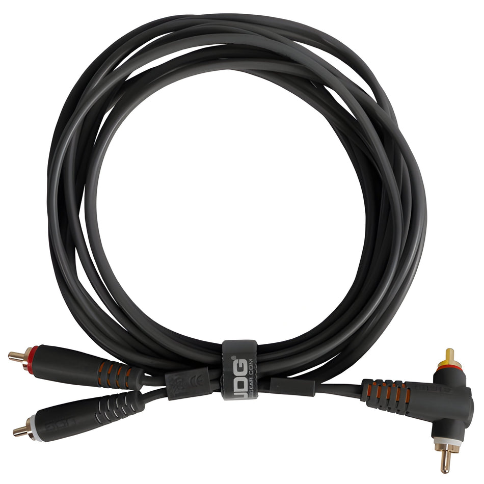 UDG U97005BL - Ultimate Audio Cable Set RCA Straight - RCA Angled Negro 3m - Tempo Shop