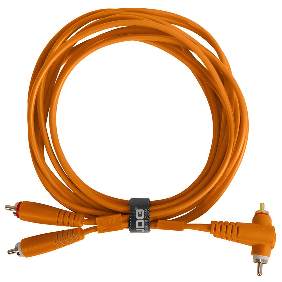 UDG U97005OR - Ultimate Audio Cable Set RCA Straight - RCA Angled Naranja 3m - Tempo Shop