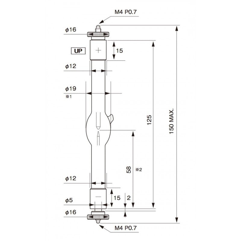 USHIO LAMP UXL-150MO SHORT ARC XENON 150W17.5V - OZONE FREE