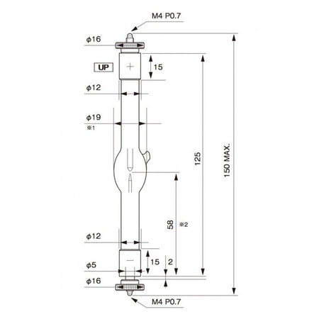Ushio UXL-150MO - Lámpara de xenón de arco corto 150 W (17,5 V), libre de ozono para espectroscopía, microscopía y visión art