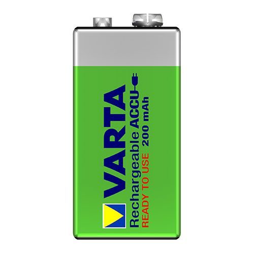 VARTA Recharge Accu Power 56722 - Batería Recargable 9V (HR9) de 200 mAh Ni-MH "Ready To Use" - Tempo Shop