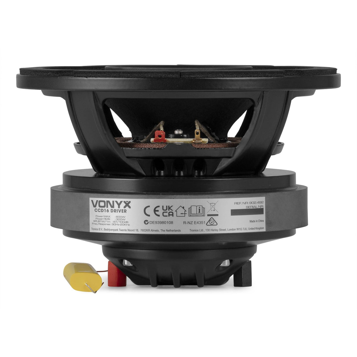 Vonyx 902.492 - Driver de compresión coaxial CCD16 de 6,5 pulgadas - Tempo Shop