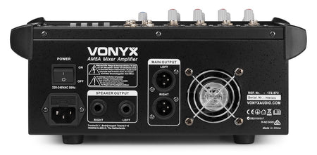 Vonyx AM5A - Mezclador de 5 canales con amplificador DSP/BT/SD/USB/MP3 - Tempo Shop