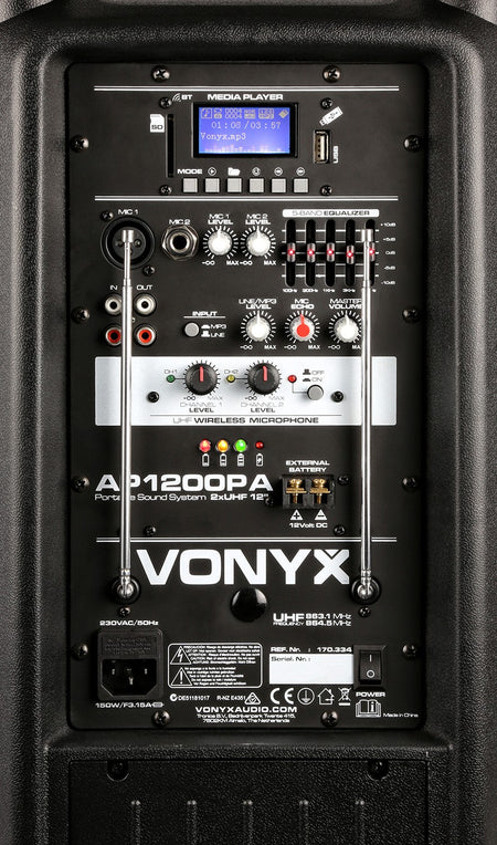 Vonyx AP1200PA - Bafle Portátil 12" - Tempo Shop