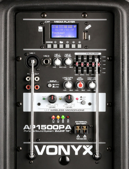 Vonyx AP1500PA - Bafle Portátil 15" - Tempo Shop