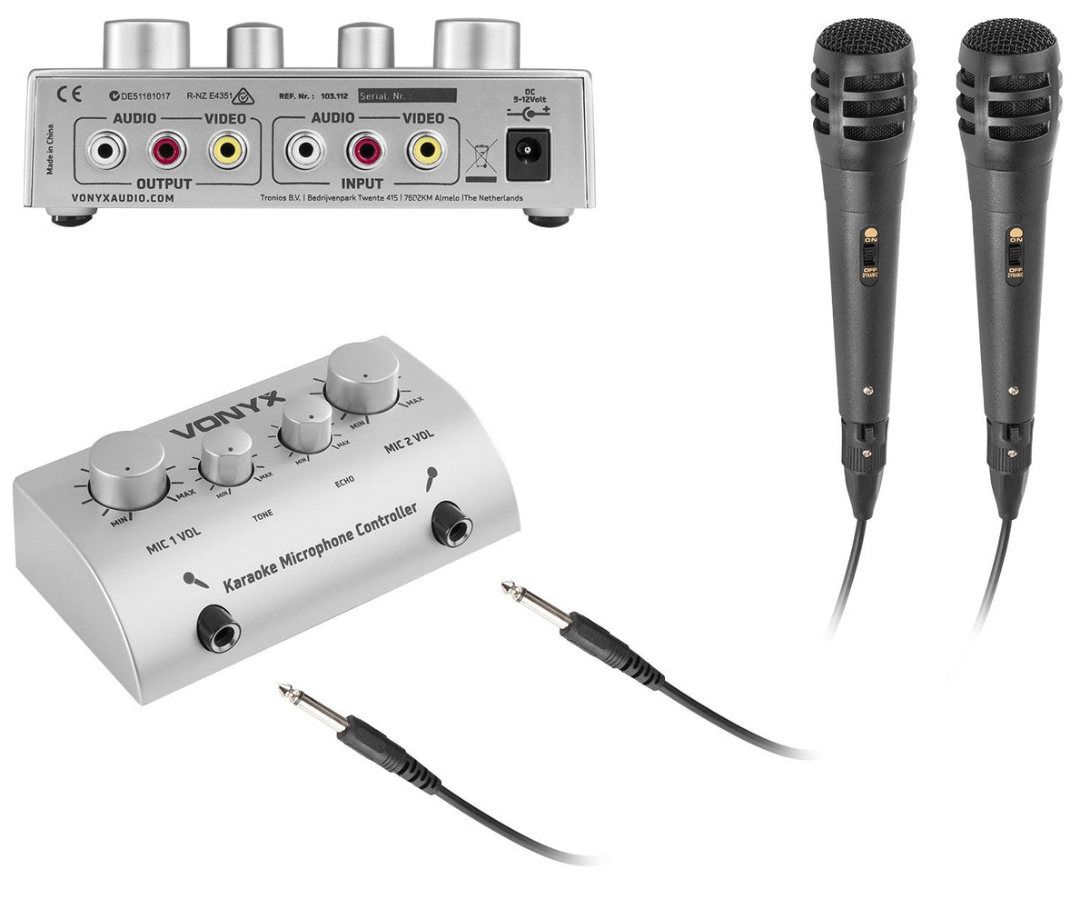 Vonyx AV430 - Controlador micrófonos Karaoke Plata - Tempo Shop