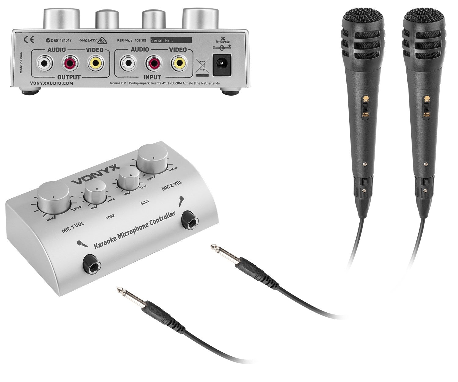 Vonyx AV430 - Controlador micrófonos Karaoke Plata - Tempo Shop