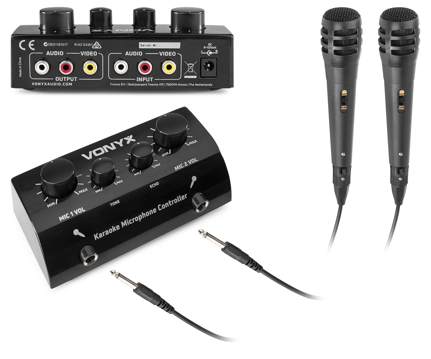 Vonyx AV430B - Controlador micrófonos Karaoke Negro - Tempo Shop