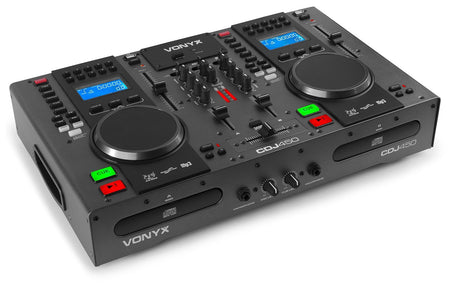 Vonyx CDJ450 - Doble reproductor mezclador sobremesa CD/MP3/USB con BT - Tempo Shop