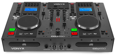 Vonyx CDJ450 - Doble reproductor mezclador sobremesa CD/MP3/USB con BT - Tempo Shop