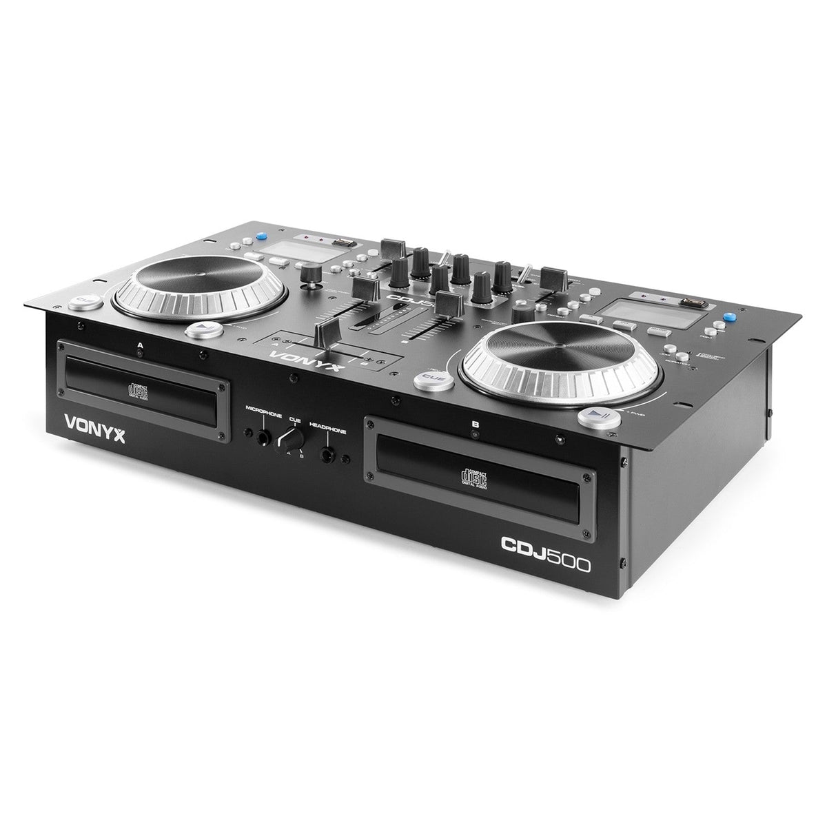 Vonyx CDJ500 - Doble reproductor con amplificador CD/MP3/USB/BT - Tempo Shop