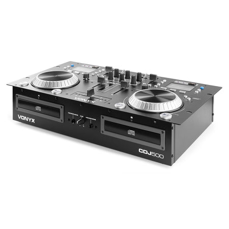 Vonyx CDJ500 - Doble reproductor con amplificador CD/MP3/USB/BT - Tempo Shop