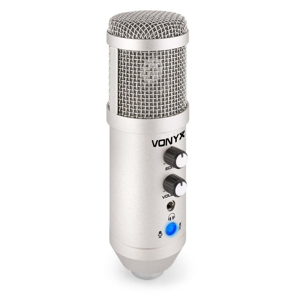 Vonyx CM320S - Micrófono estudio USB Titanio con Echo - Tempo Shop