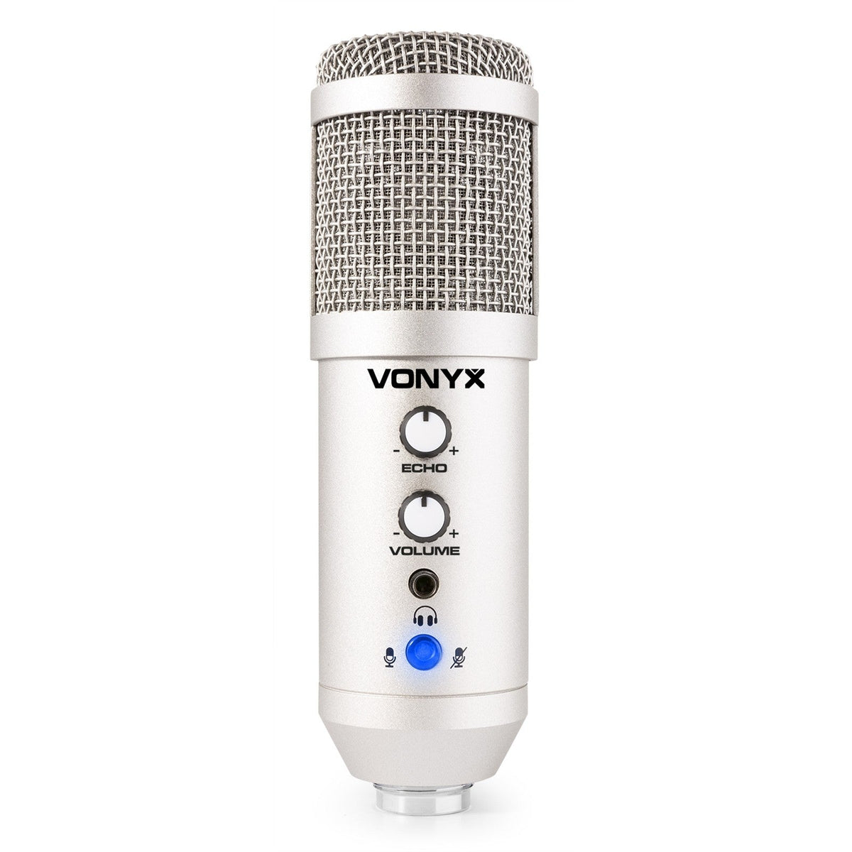 Vonyx CM320S - Micrófono estudio USB Titanio con Echo - Tempo Shop