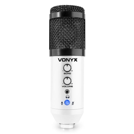 Vonyx CM320W - Micrófono estudio USB Blanco con Echo - Tempo Shop