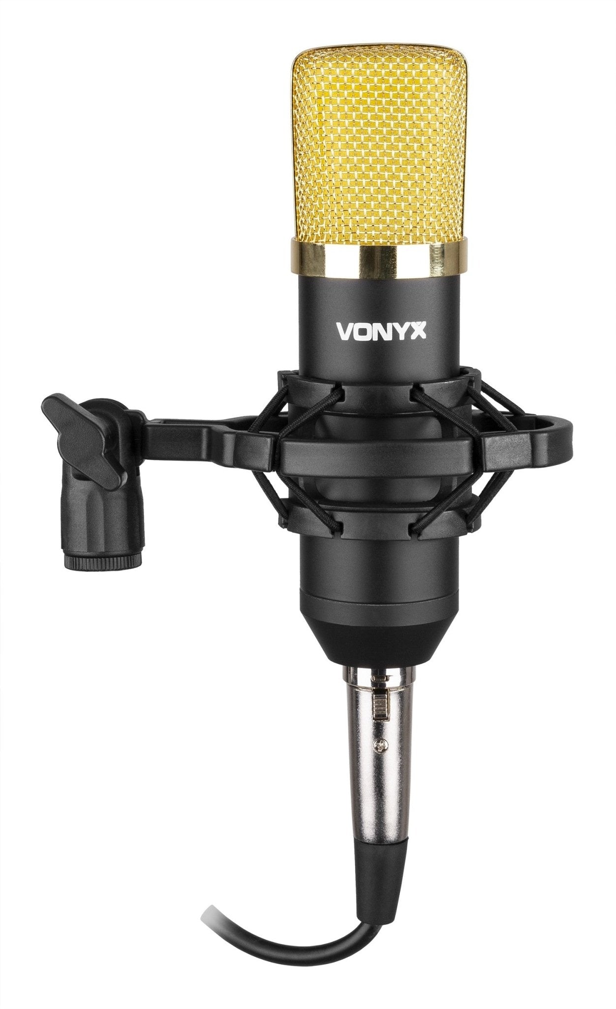 Vonyx CM400 - Micrófono de estudio de condensador negro/oro - Tempo Shop