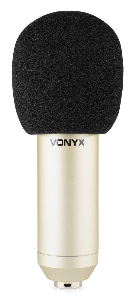 Vonyx CM400C - Micrófono de estudio de condensador Champán - Tempo Shop