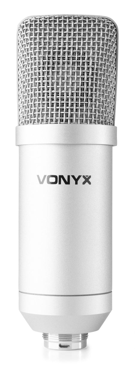 Vonyx CMS300S - Micrófono de estudio Set USB Plata - Tempo Shop