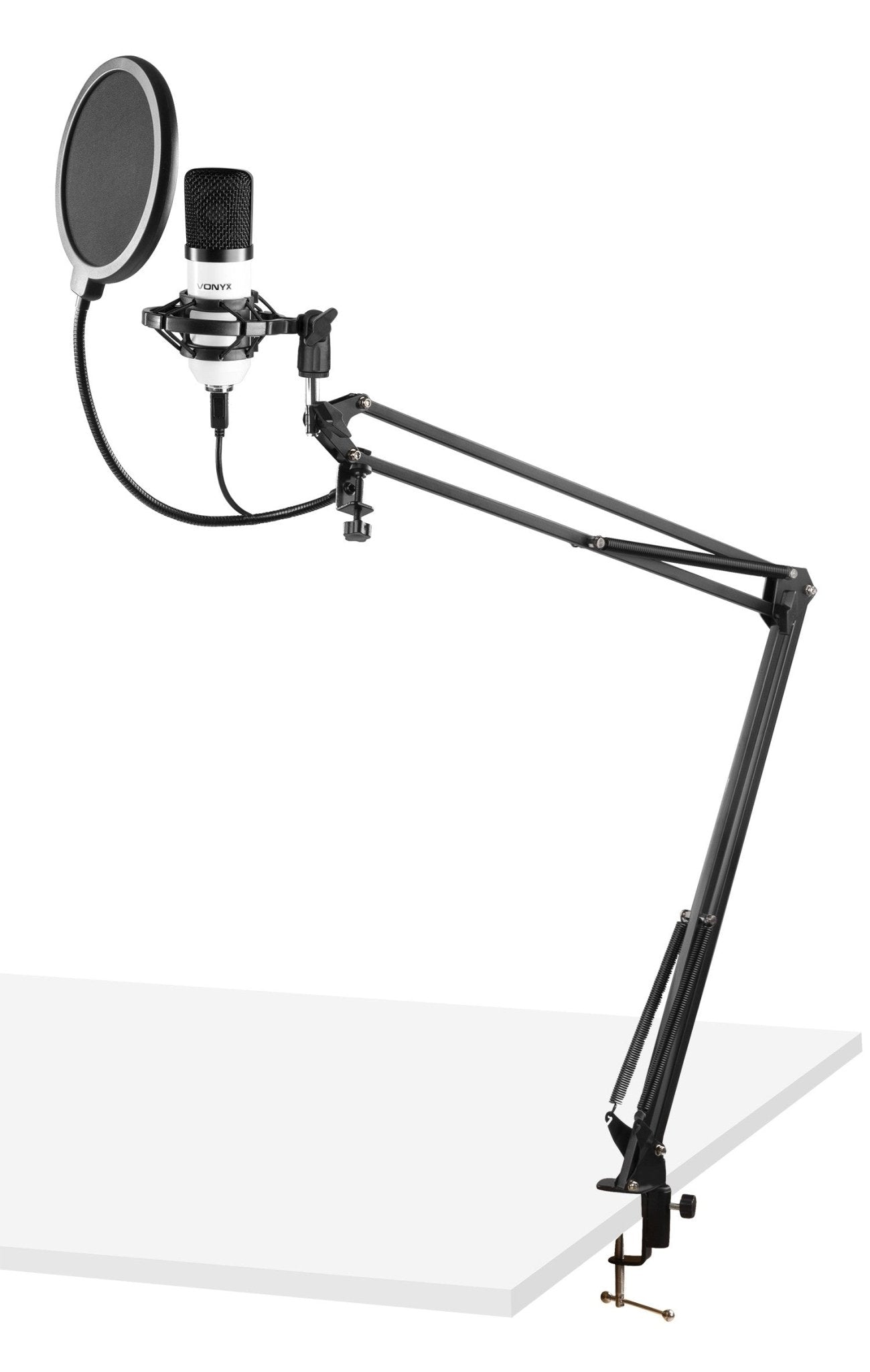 Vonyx CMS300W - Micrófono de estudio Set USB Blanco - Tempo Shop