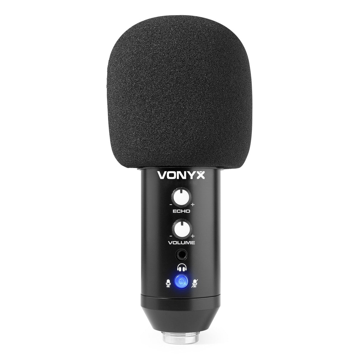 Vonyx CMS320B - Kit de micrófono estudio USB Negro con Echo - Tempo Shop