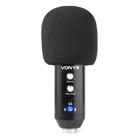 Vonyx CMS320B - Kit de micrófono estudio USB Negro con Echo - Tempo Shop