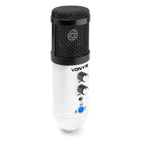 Vonyx CMS320W - Kit de micrófono estudio USB Blanco con Echo - Tempo Shop