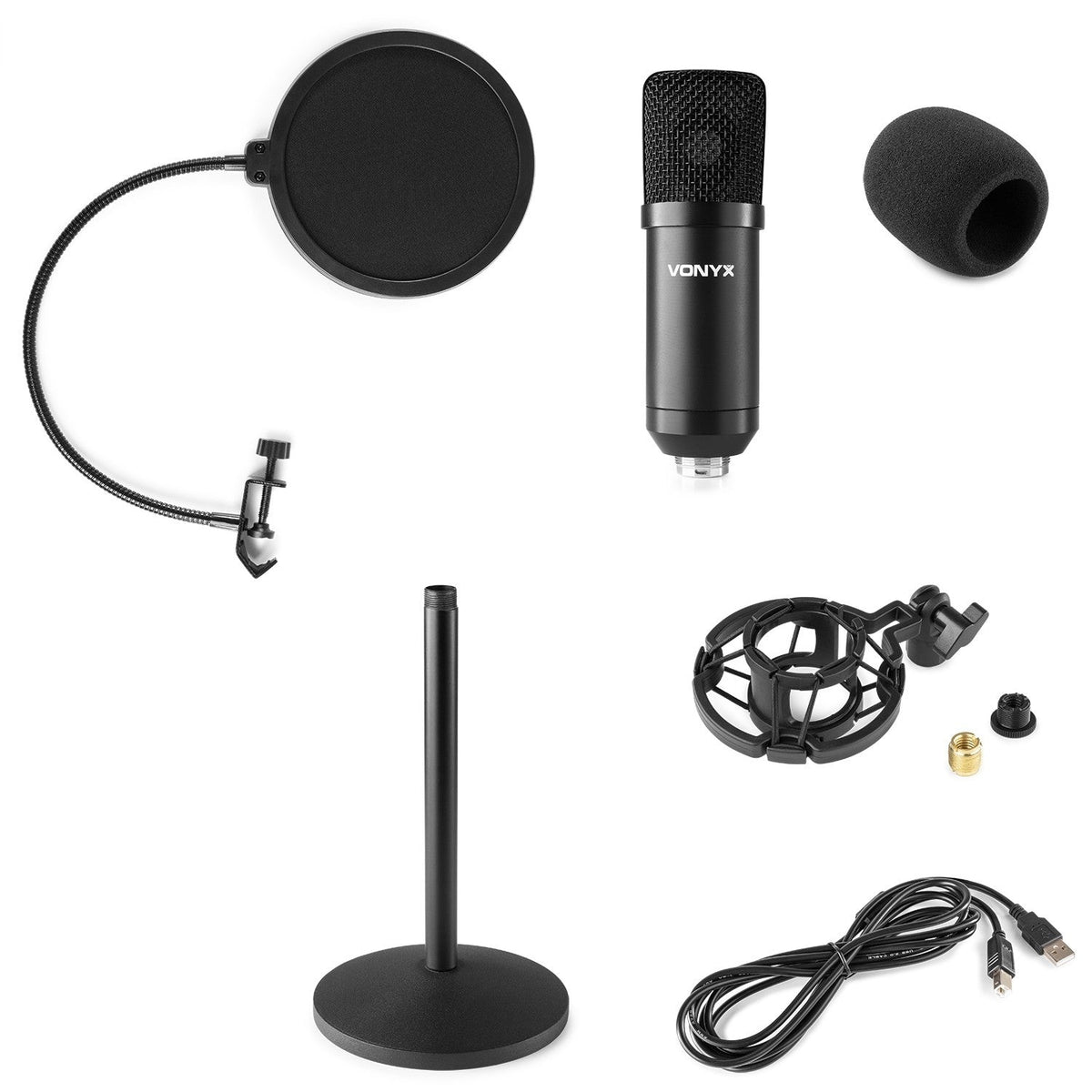 Vonyx CMTS300 - Studio Microphone Set Black - Tempo Shop