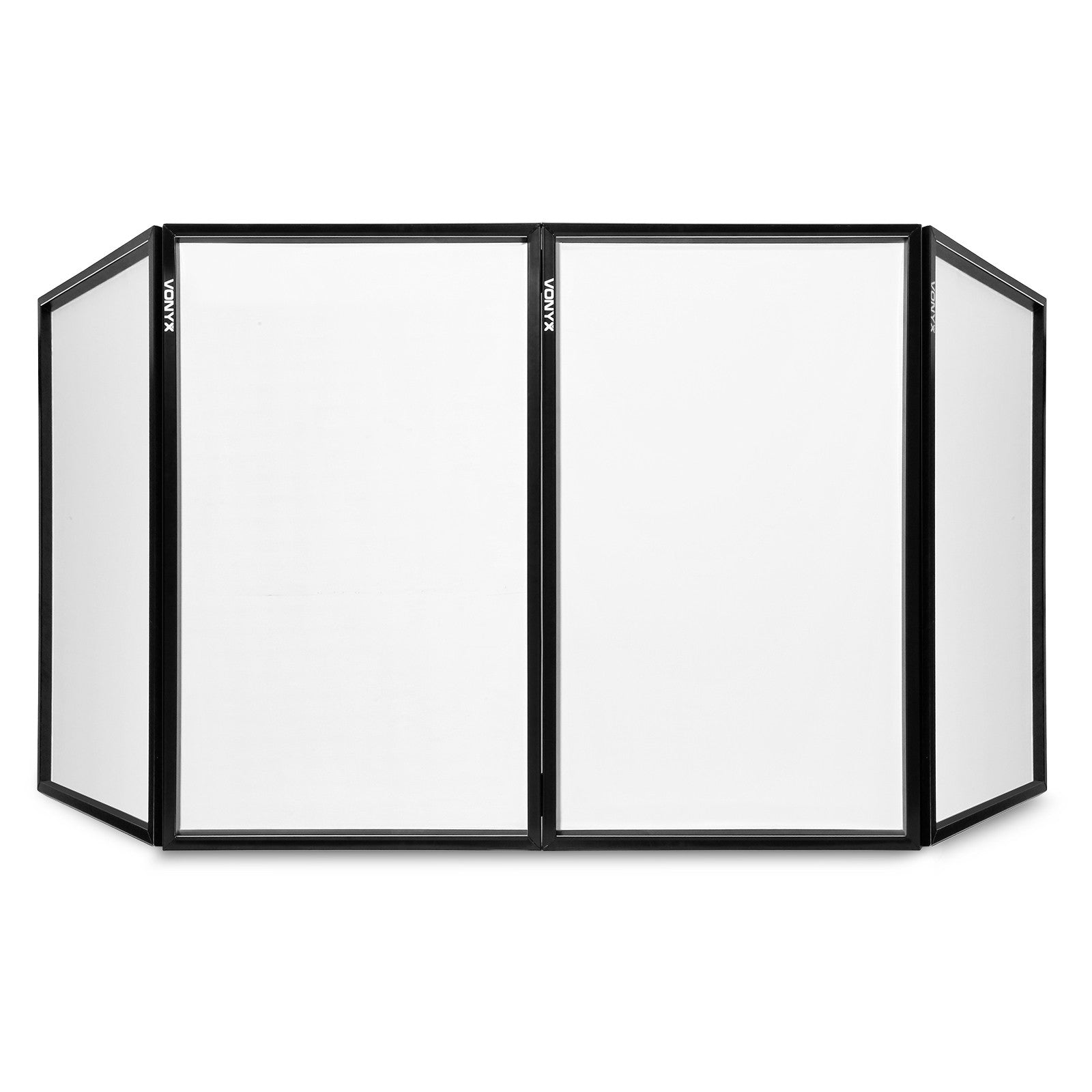 Vonyx DB2 - Pantalla DJ plegable 120 x 70 Blanco (4 Paneles) - Tempo Shop
