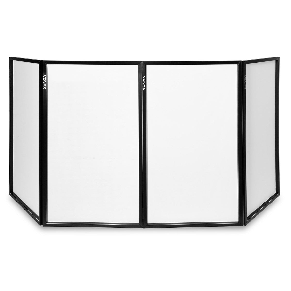 Vonyx DB2 - Pantalla DJ plegable 120 x 70 Blanco (4 Paneles) - Tempo Shop