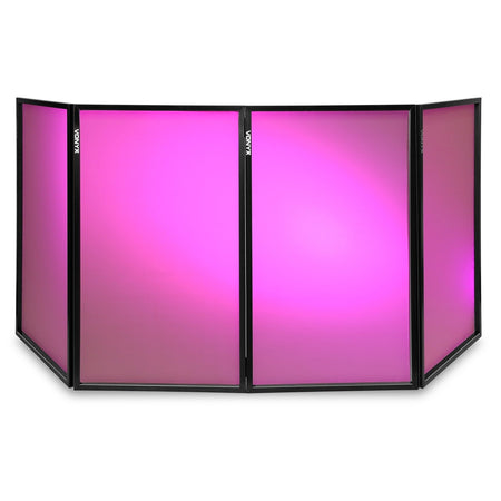 Vonyx DB2 - Pantalla DJ plegable 120 x 70 Blanco (4 Paneles) - Tempo Shop