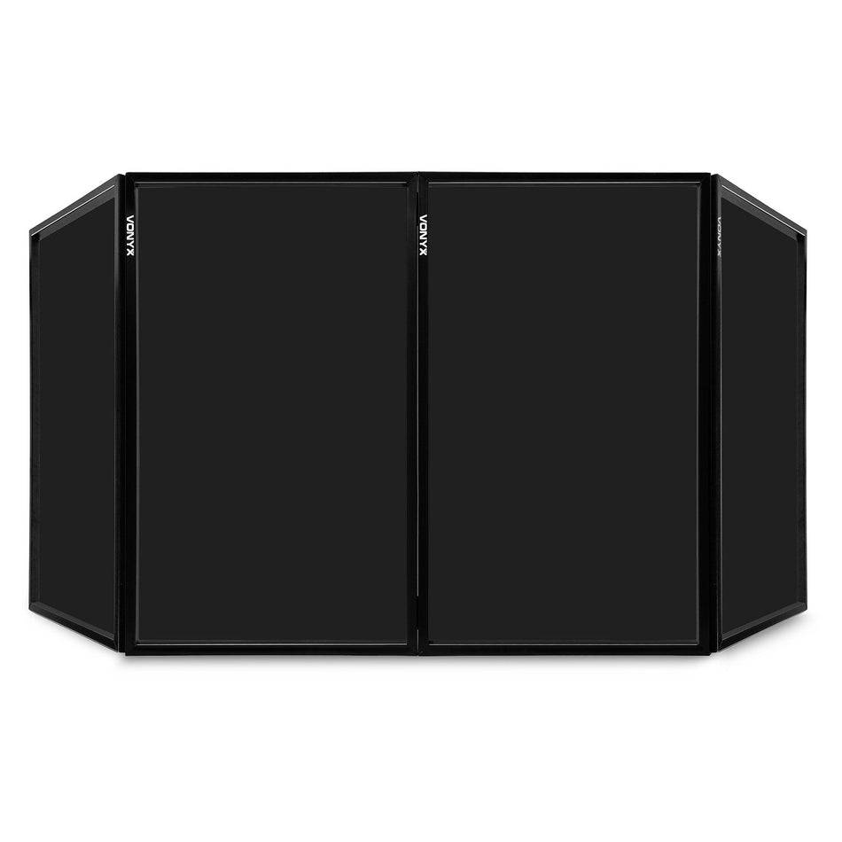 Vonyx DB2B - Pantalla DJ plegable Negro 120 x 70 (4 Paneles) - Tempo Shop