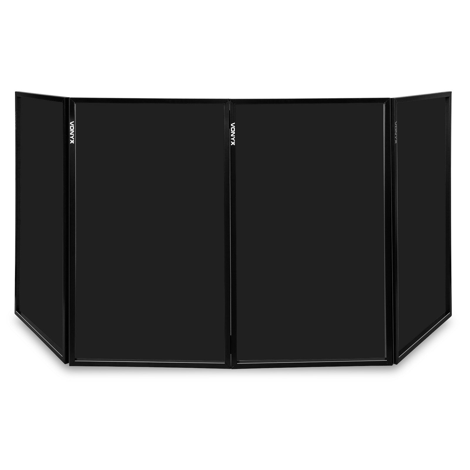 Vonyx DB2B - Pantalla DJ plegable Negro 120 x 70 (4 Paneles) - Tempo Shop