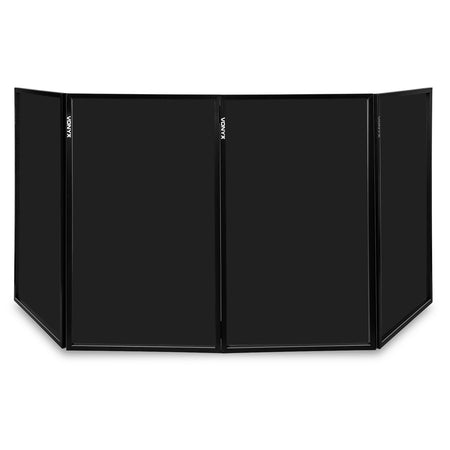 Vonyx DB2B - Pantalla DJ plegable Negro 120 x 70 (4 Paneles) - Tempo Shop