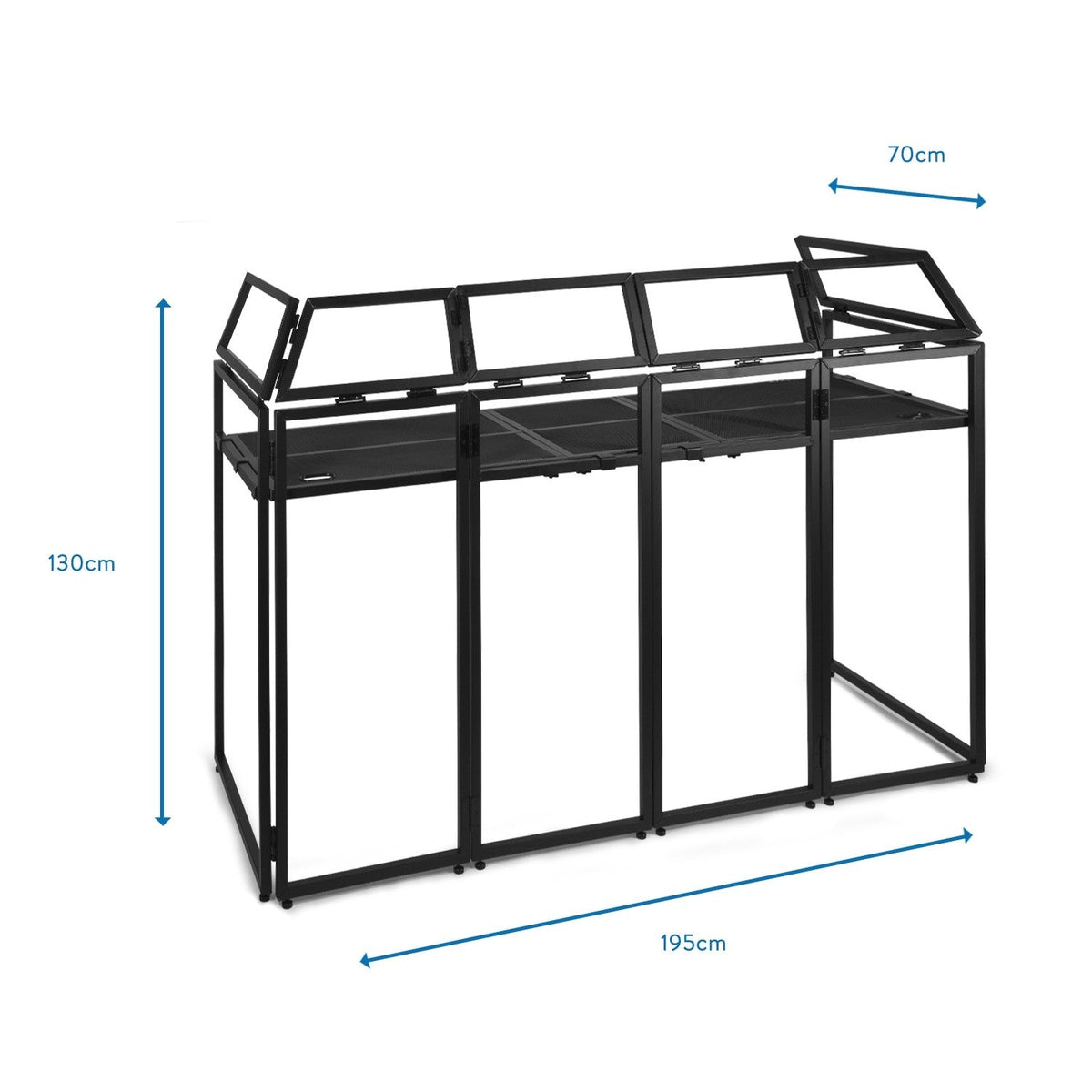 Vonyx DB5 Pro - Cabina DJ Aluminio ancho 2.0m - Tempo Shop