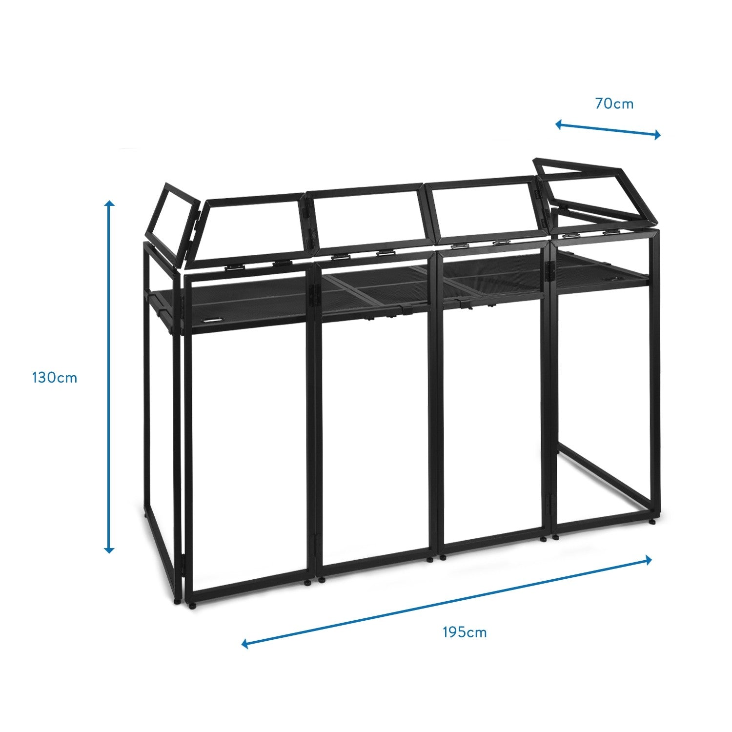 Vonyx DB5 Pro - Cabina DJ Aluminio ancho 2.0m - Tempo Shop