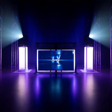 Vonyx DB6 - Sistema de cabina de DJ plegable Pro con soporte para TV - Tempo Shop