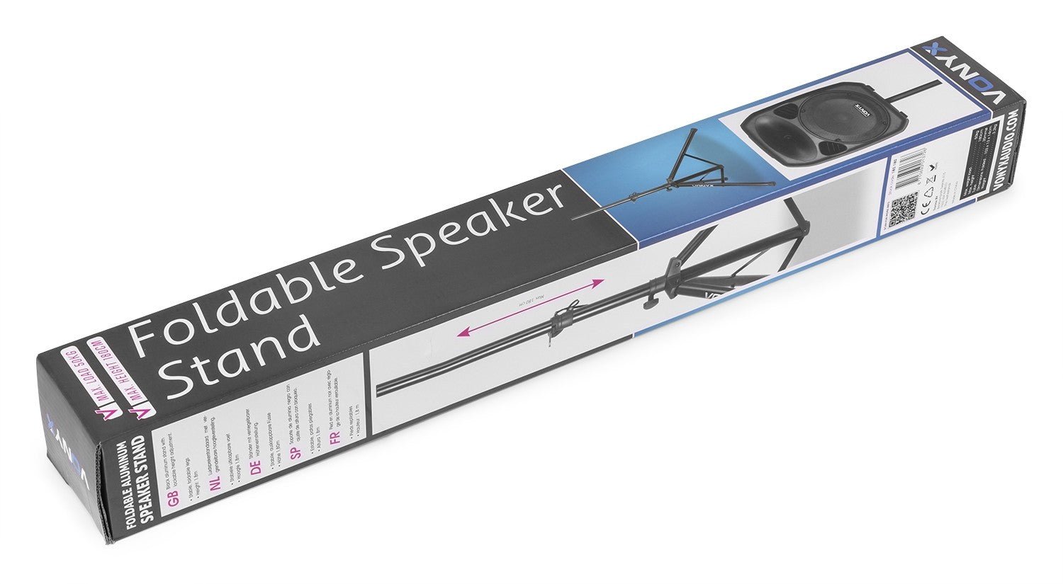 Vonyx LS01 - Soporte de altavoz negro - Tempo Shop