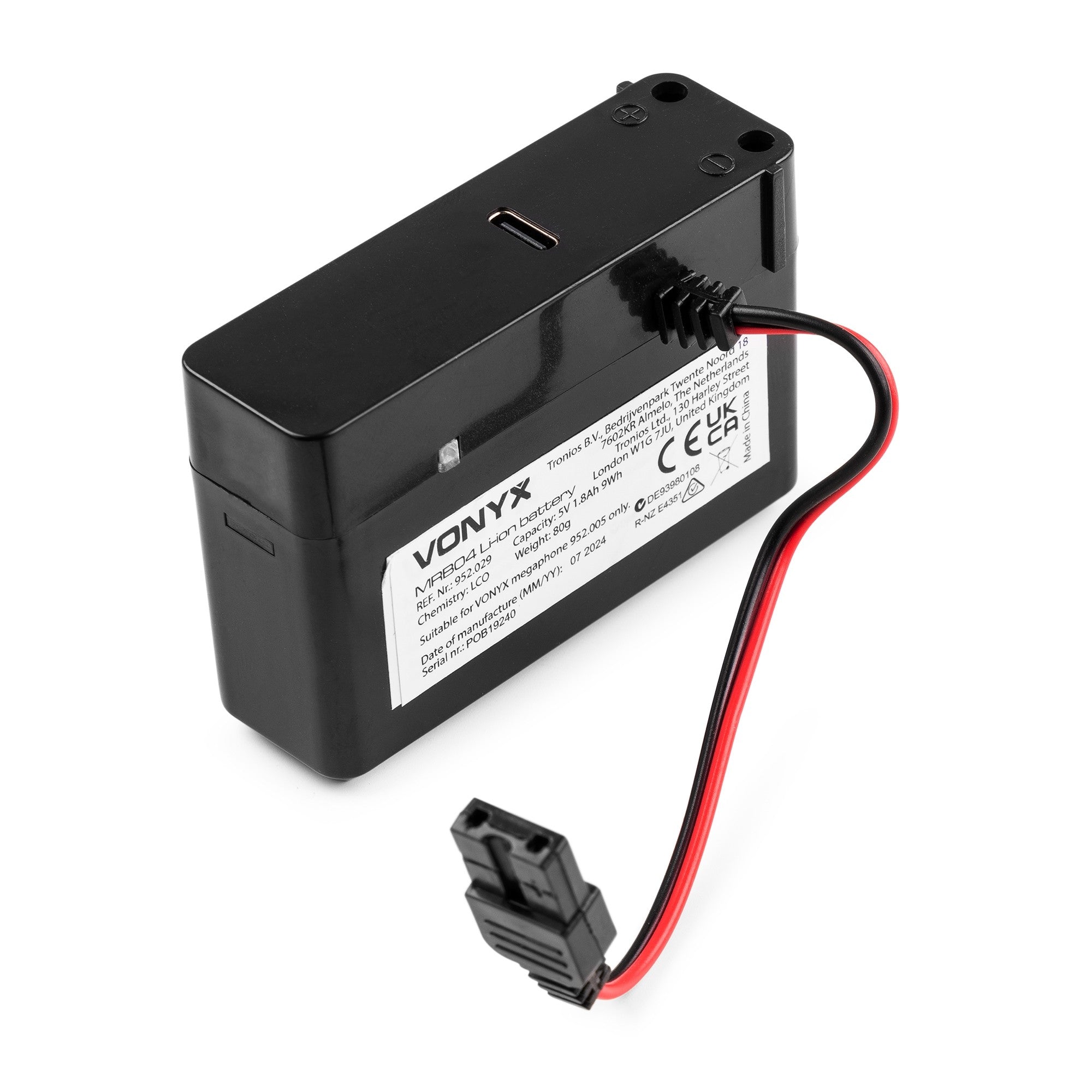 Vonyx MRB04 - Paquete de baterías de iones de litio de 5 V - Tempo Shop