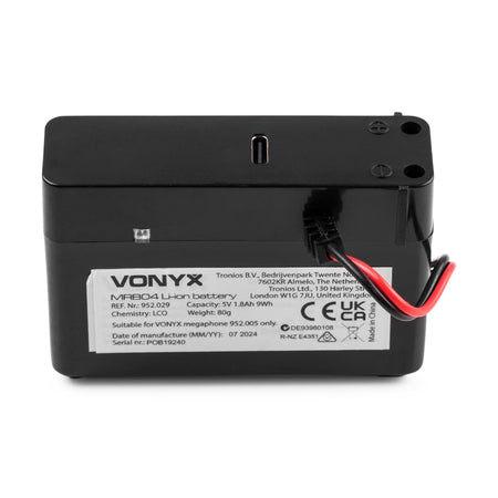 Vonyx MRB04 - Paquete de baterías de iones de litio de 5 V - Tempo Shop