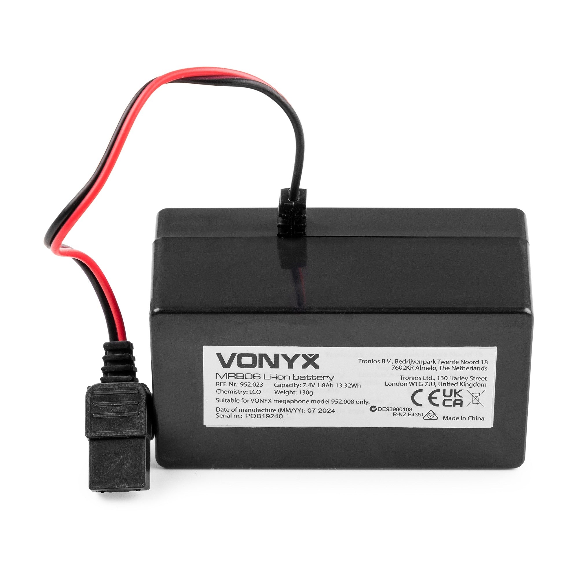 Vonyx MRB06 - Paquete de baterías de iones de litio de 7,4 V - Tempo Shop