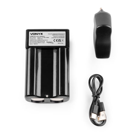 Vonyx MRB12 - Paquete de baterías de iones de litio de 12 V con cargador - Tempo Shop