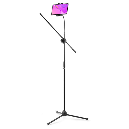 Vonyx MS10TH - Soporte de micrófono plegable con brazo y soporte para tableta - Tempo Shop