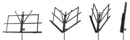 Vonyx MSS02 - Soporte de partituras plegable negro - Tempo Shop