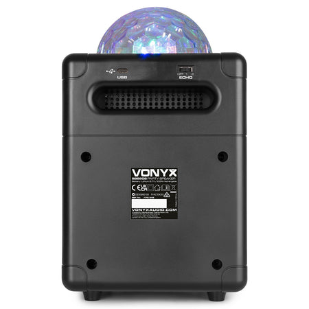 Vonyx SBS50B BT - Bafle Karaoke negro con bola LED - Tempo Shop